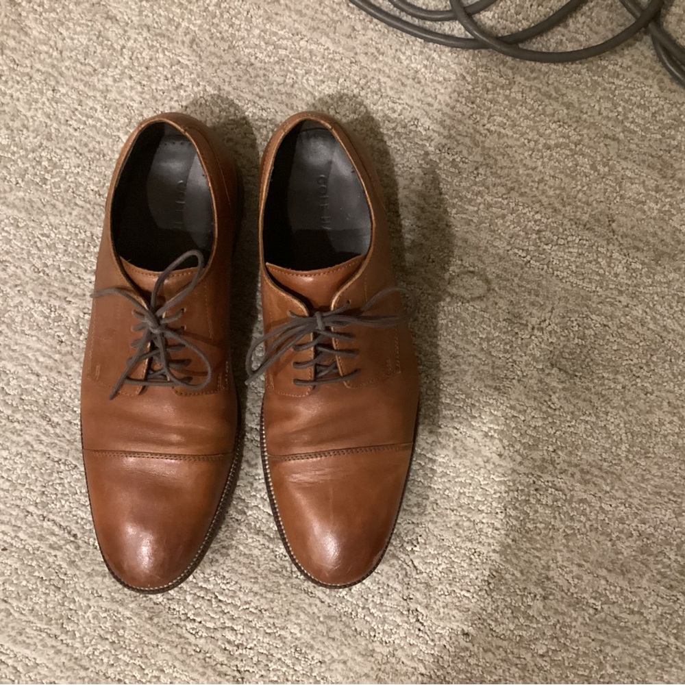 Cole Haan Tan Leather Men's Oxfords